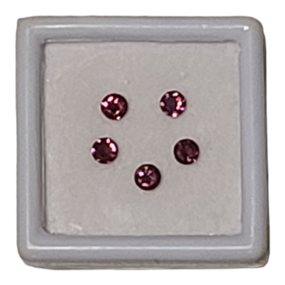 *Sold* NEW Orissa Rhodolite Garnet Round Loose Gemstones 2.19 Carats - Picture 3 of 6